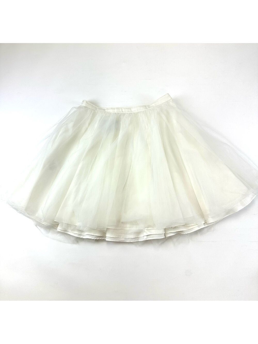White tulle Aline skirt Size 10 Cynthia Rowley mesh skirt